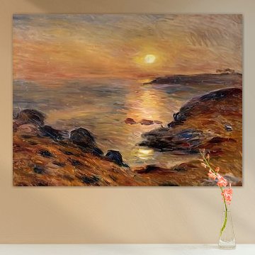 Sunset Along the Rocks