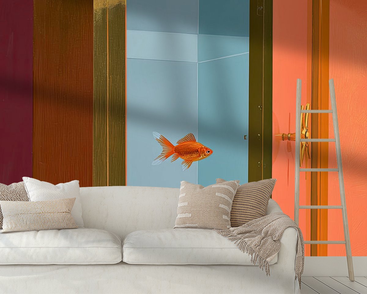 Voorbeeld van het werk in een kamer