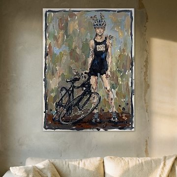 Die Radfahrerin und die Spatzen von HUGO