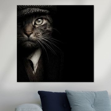 Chat dans l'ombre, style Peaky Blinders sur TheXclusive Art