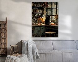 Voorbeeld van het werk in een kamer