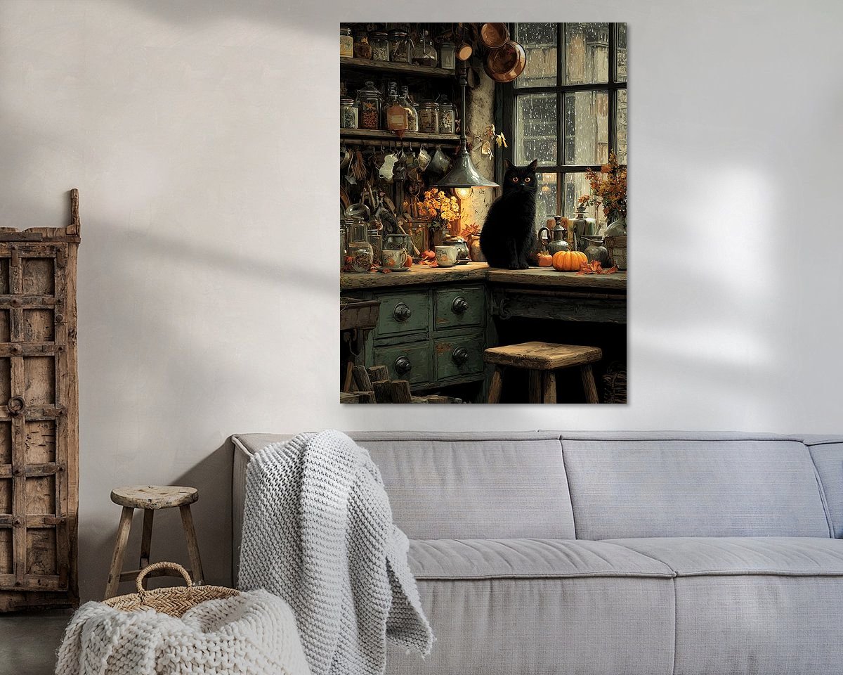 Voorbeeld van het werk in een kamer