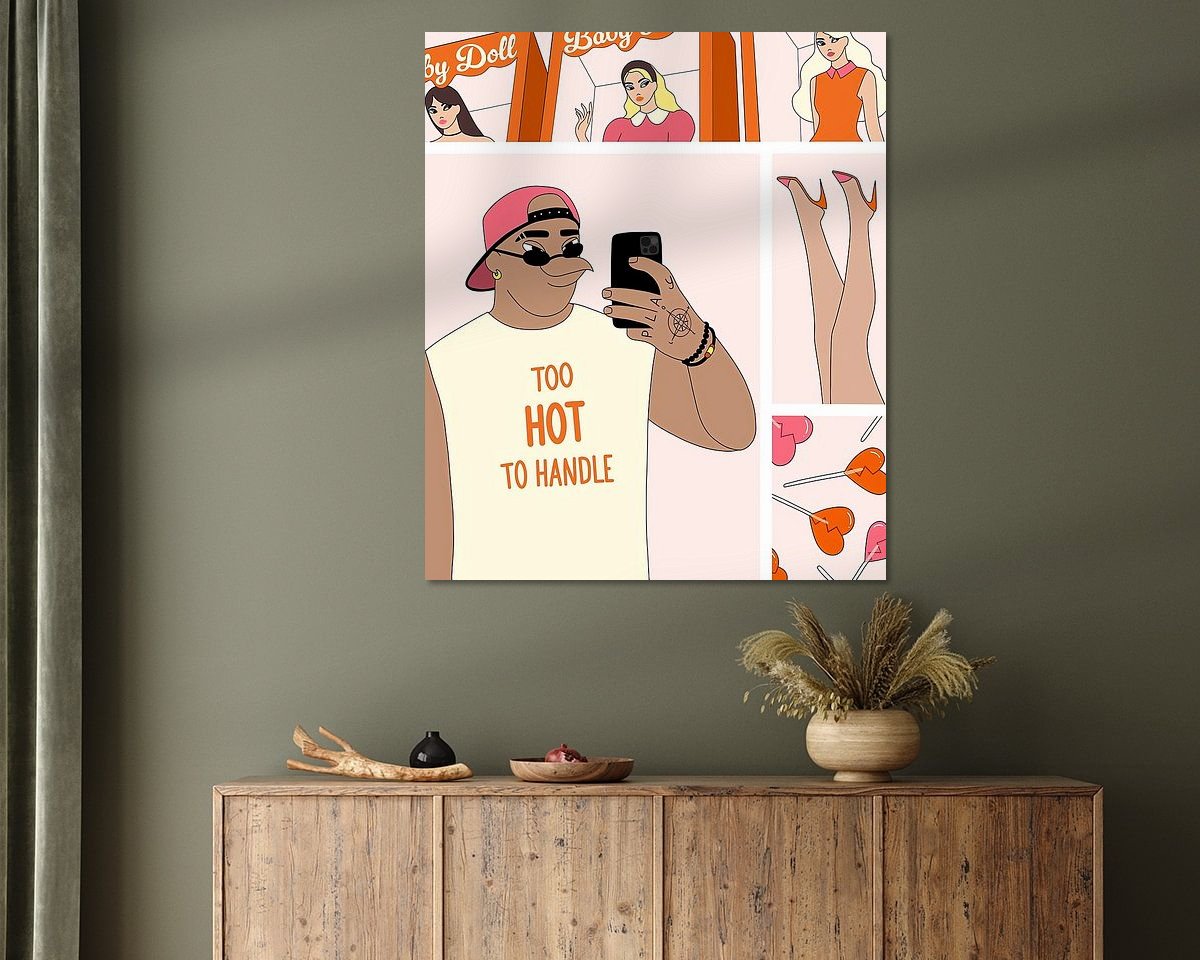 Voorbeeld van het werk in een kamer