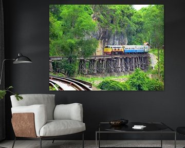 Bridge over the River Kwai (Thailand) van Kim van de Wouw