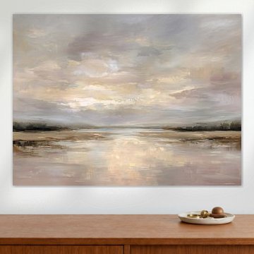 Paysage abstrait aux tons neutres sur IamHomeStudio
