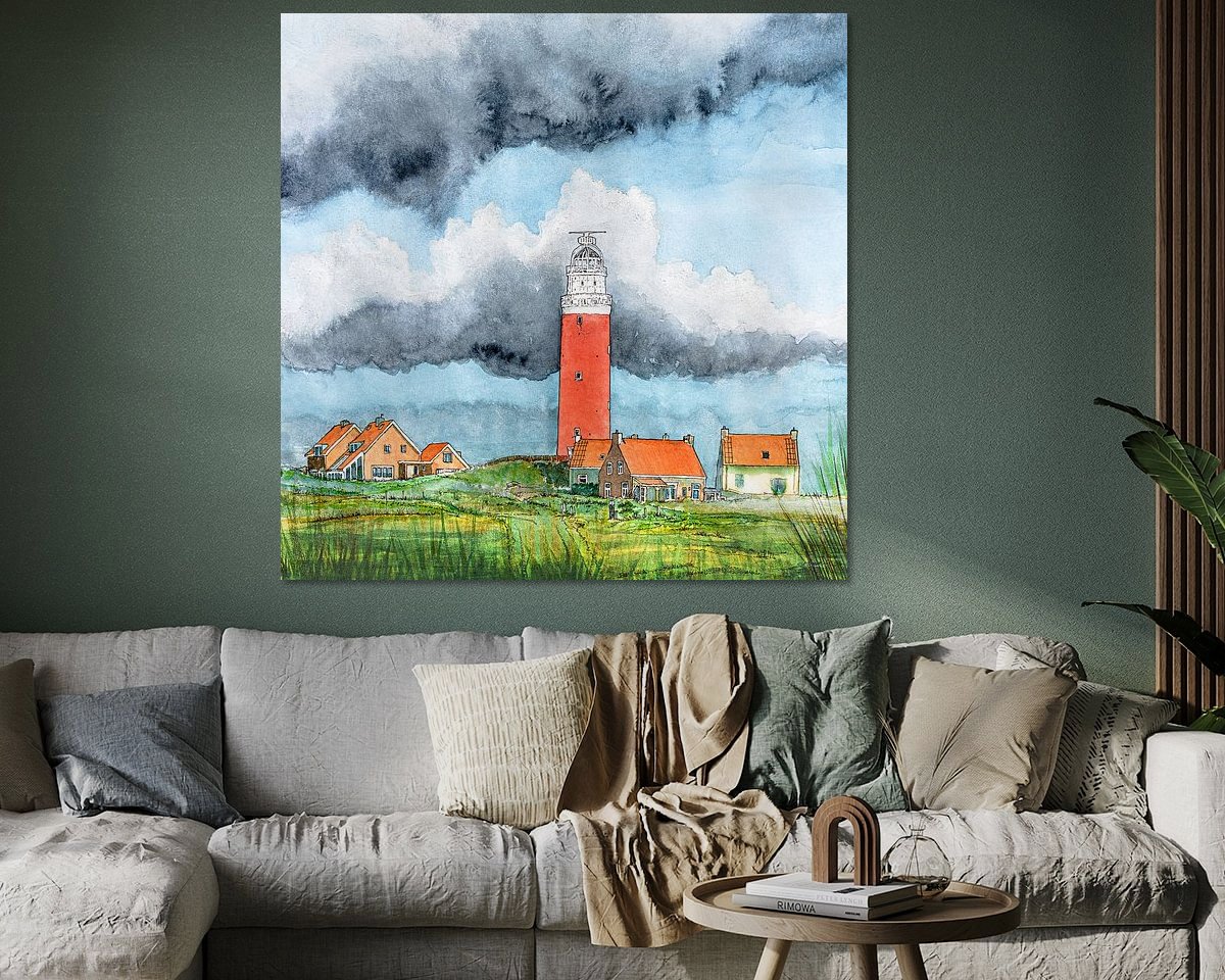 Voorbeeld van het werk in een kamer