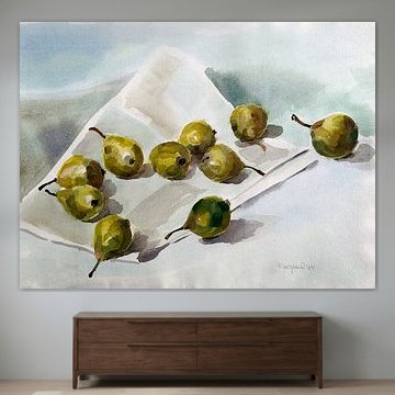 Watercolour still life of pears – Hartwig Marahrens