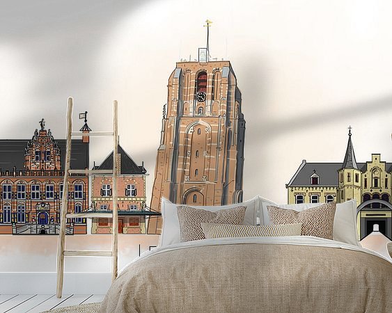 Voorbeeld van het werk in een kamer