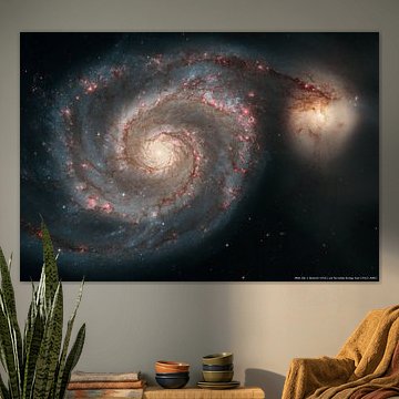The Whirlpool galaxy and companion | M51 | Hubble Space Telescope