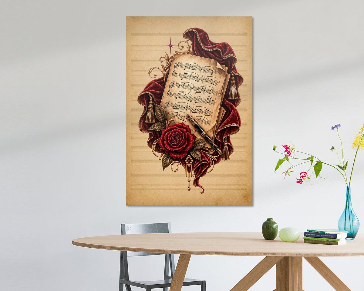 Voorbeeld van het werk in een kamer