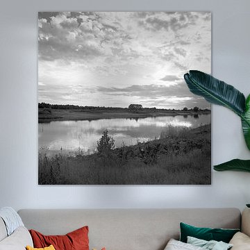 Die IJssel bei Deventer bei Sonnenuntergang von Pieter Muller