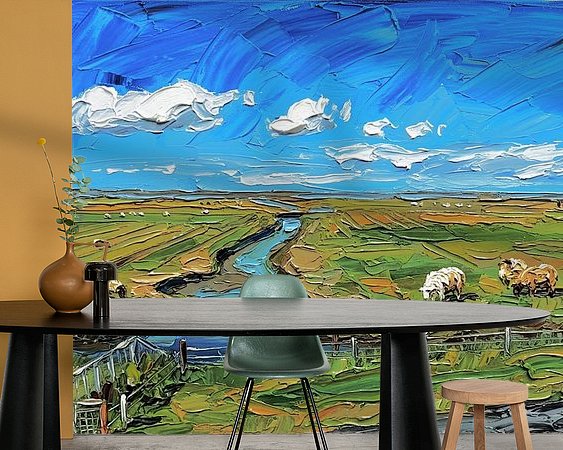 Voorbeeld van het werk in een kamer