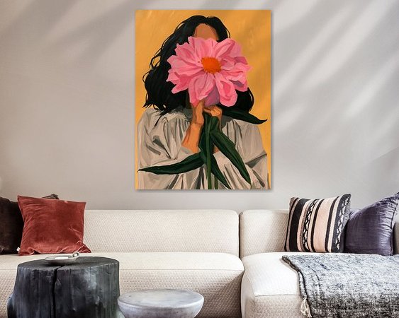 Voorbeeld van het werk in een kamer