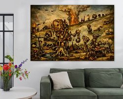 Voorbeeld van het werk in een kamer