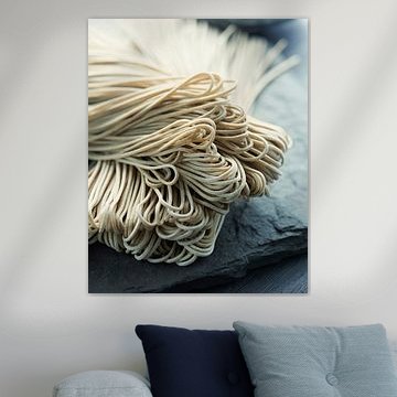 Texturen handgemachter Soba-Nudeln von Gayane Nakada
