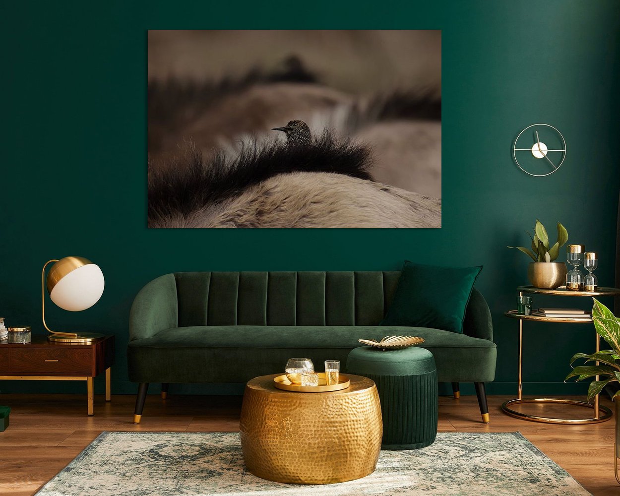 Voorbeeld van het werk in een kamer