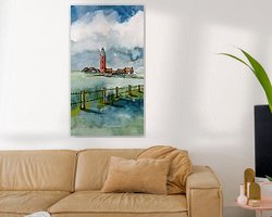 Voorbeeld van het werk in een kamer