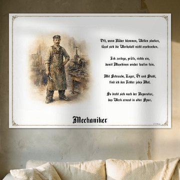 Monteur – Gildeportret met gedicht van Marcus Achberger
