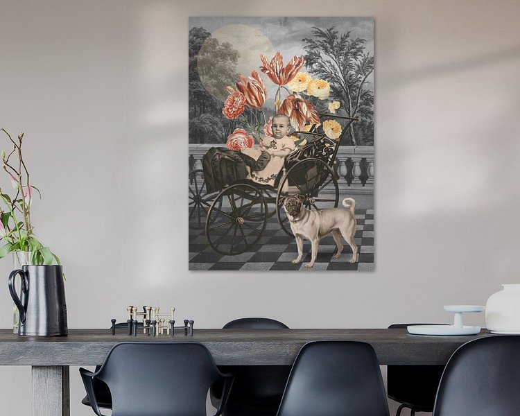 Voorbeeld van het werk in een kamer