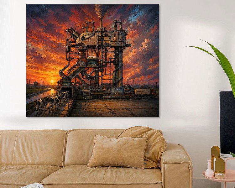 Voorbeeld van het werk in een kamer