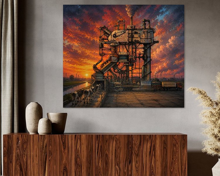 Voorbeeld van het werk in een kamer
