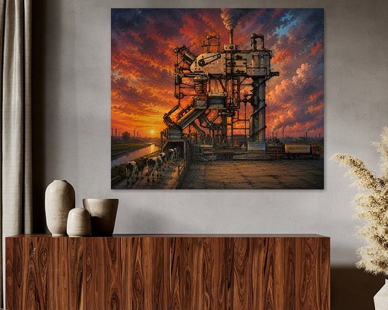 Voorbeeld van het werk in een kamer