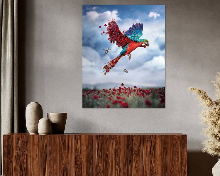 Voorbeeld van het werk in een kamer