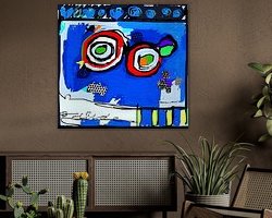 Voorbeeld van het werk in een kamer