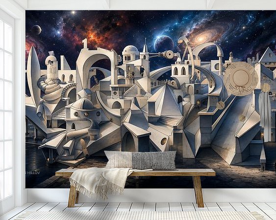 Voorbeeld van het werk in een kamer