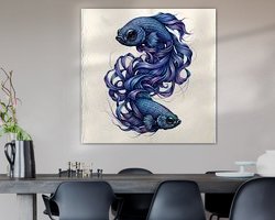 Voorbeeld van het werk in een kamer