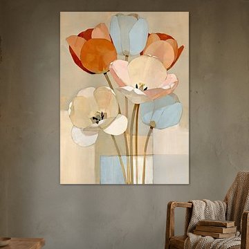 Pastel Floral Splendour by Wall Wonder