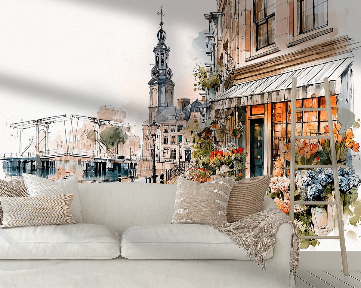 Voorbeeld van het werk in een kamer
