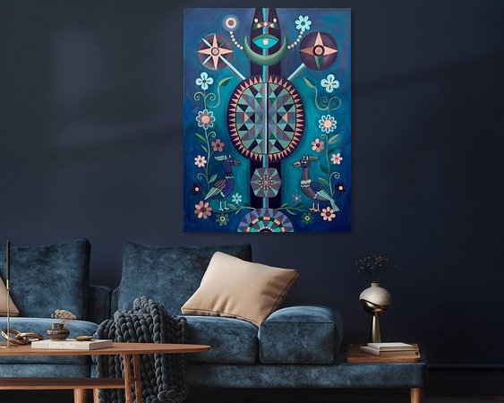Voorbeeld van het werk in een kamer