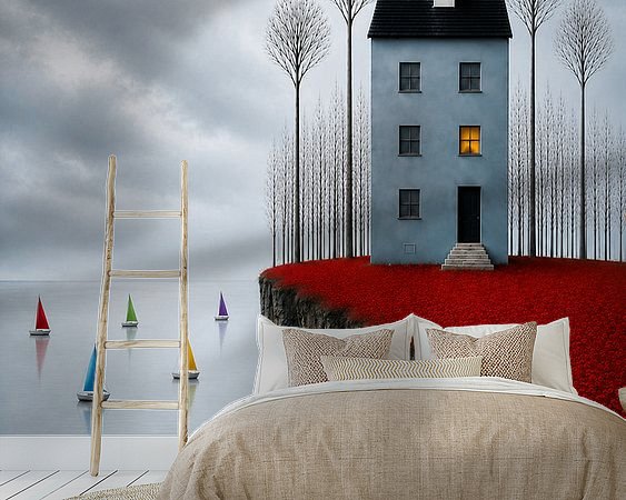Voorbeeld van het werk in een kamer