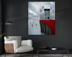Voorbeeld van het werk in een kamer