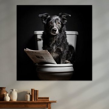 Un chien aux toilettes sur TheXclusive Art