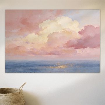 Rosen-Himmel – abstrakte Farbverlauf-Kunst