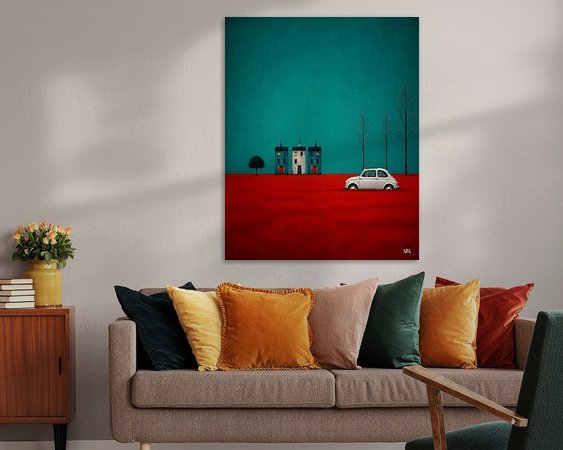Voorbeeld van het werk in een kamer