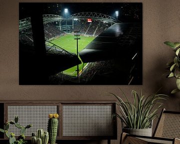 Stadion Galgenwaard in Utrecht tijdens halve finale KNVB beker van Donker Utrecht