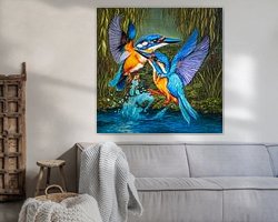 Voorbeeld van het werk in een kamer