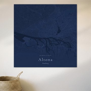 Vintage map of Altona, Germany