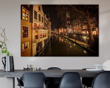 Utrecht Gaardbrug bij nacht, Nederland van Peter Bolman