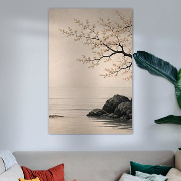 Zachte bloesem aan zee