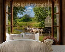 Voorbeeld van het werk in een kamer