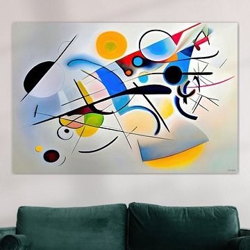 499 - Kandinsky-style painting, abstract, colourful by John Joseb Art