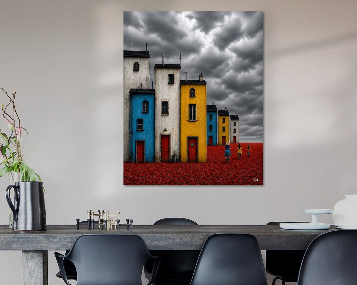 Voorbeeld van het werk in een kamer