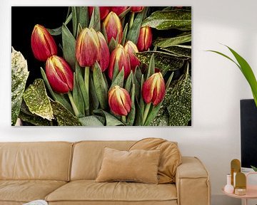 red yellow tulips by eric van der eijk