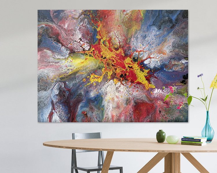 Voorbeeld van het werk in een kamer