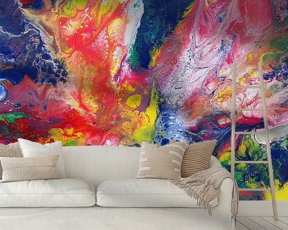 Voorbeeld van het werk in een kamer