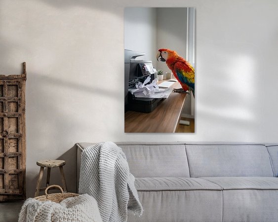 Voorbeeld van het werk in een kamer